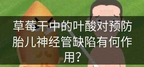 草莓干中的叶酸对预防胎儿神经管缺陷有何作用？